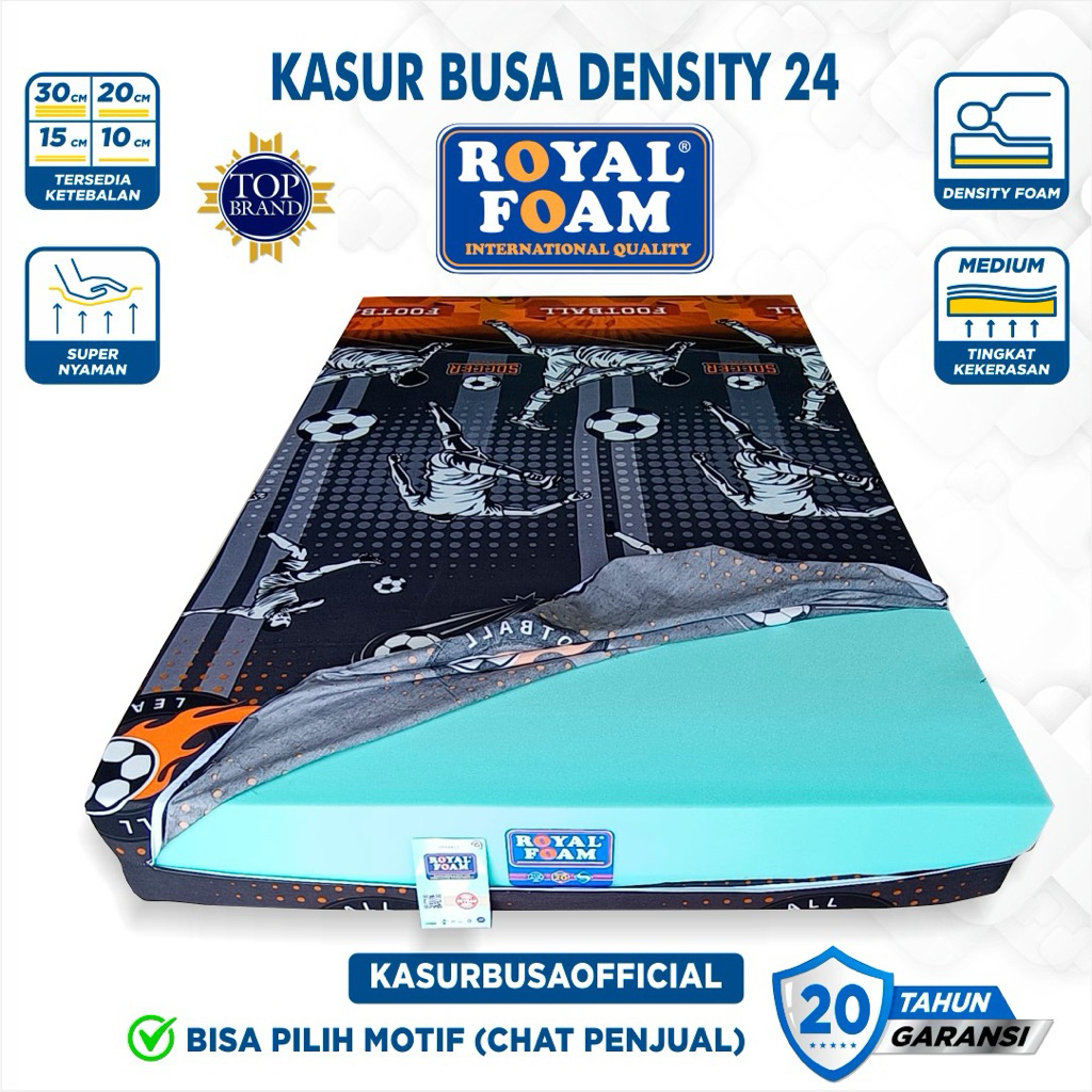 Kasur Busa Royal Foam D24 Light Green Garansi 20 Tahun Anti Kempes Tersedia Semua Ukuran