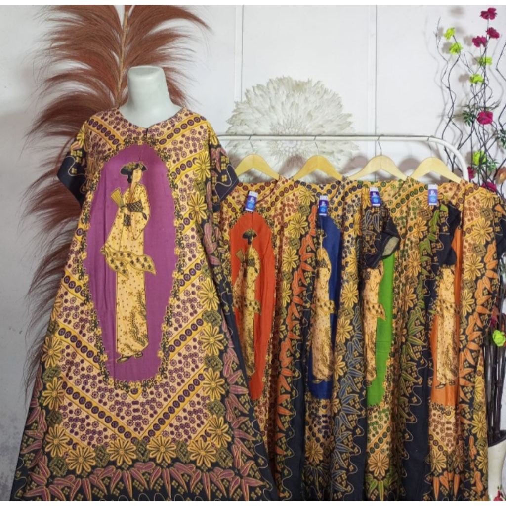 Daster Payung Pola Zipper Super Jumbo Rayon Premium Ld 130 - Daster Murah Kekinian - Daster Wanita C