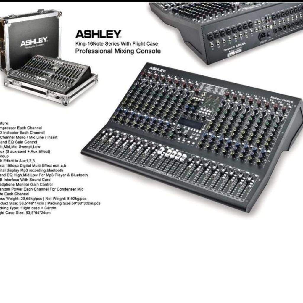 Mixer Audio Ashley King 16 Note King16Note Original 16 Channel King16 Note Free Koper