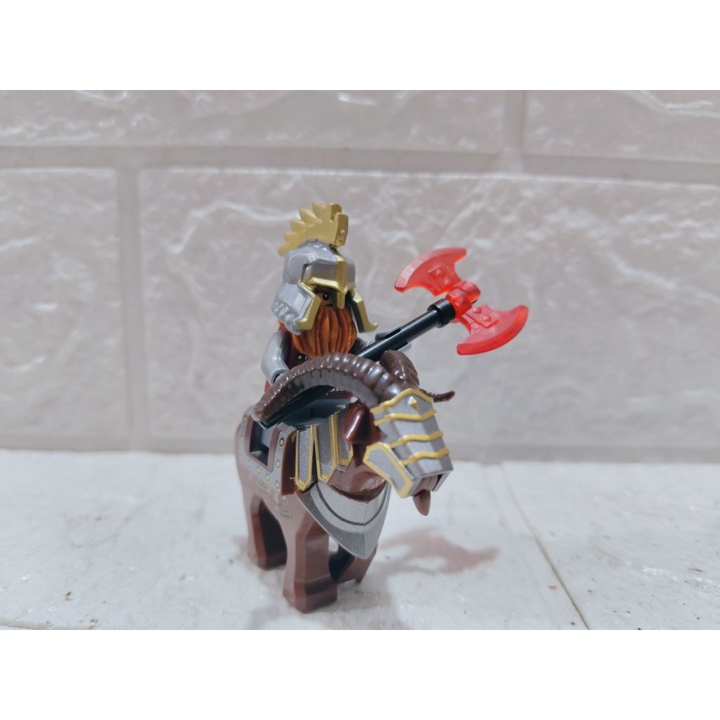 figure lord of the ring the hobbit figure dwarf dain ironfoot dain goat figure dwarf mountain goat