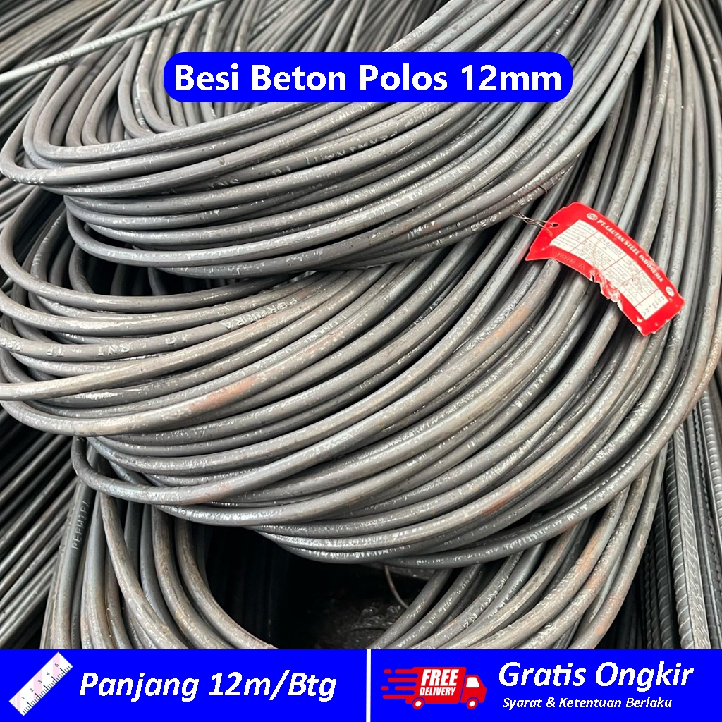 Besi Beton Polos 12mm / Besi Polos 12 / Besi Polos SNI / Besi Behel 12 / Beton Polos 12mm