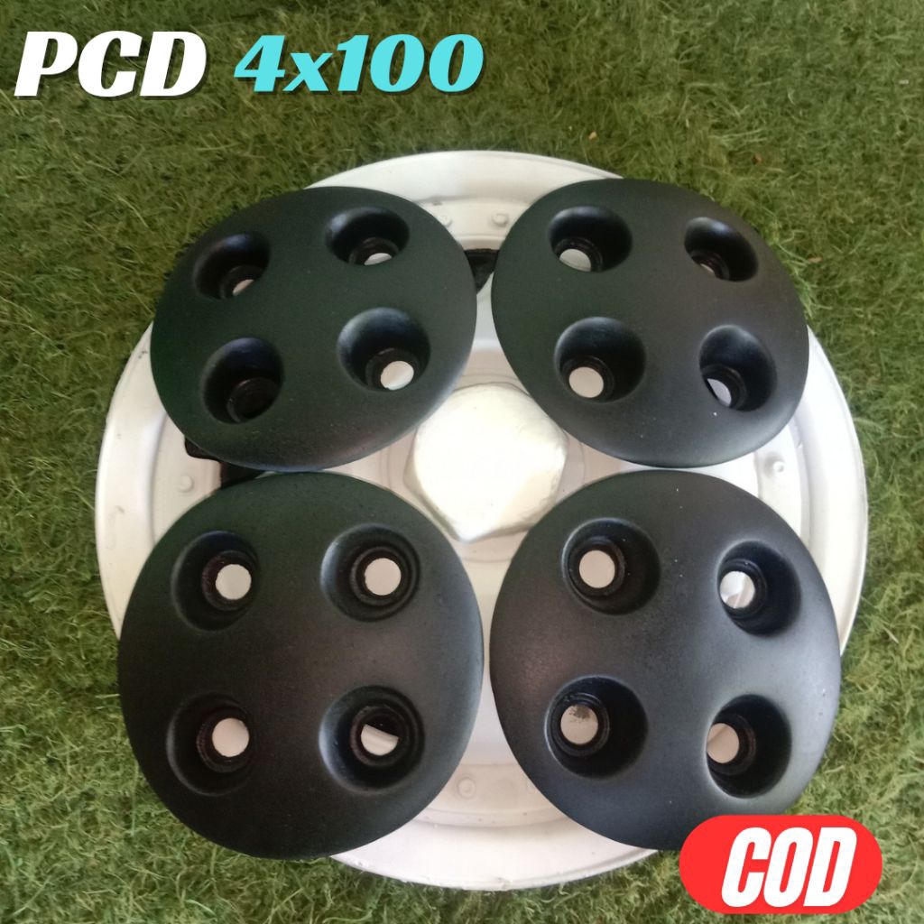 (1set isi 4 buah)Dop Velg Ring 13,14,15,16,17 CENTER DOP PCD 4X100 Mobilio, ayla, Honda BRIO Dop Vel