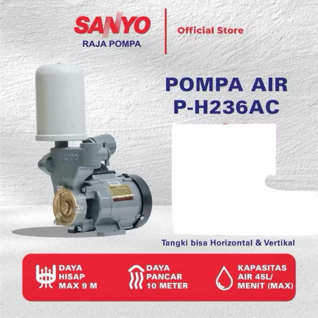 SANYO Pompa Air Otomatis 200Watt P-WH236AC