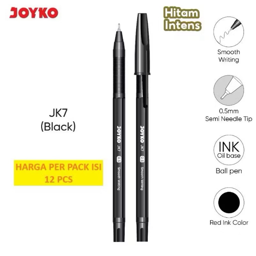 

PULPEN PEN JOYKO JK7 HITAM / PULPEN MURAH JOYKO