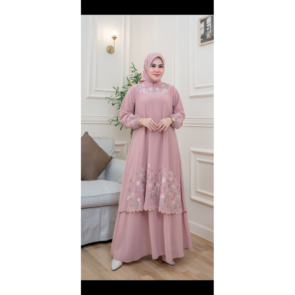 gamis Inayah terbaru// gamis lebaran terpopuller 2025