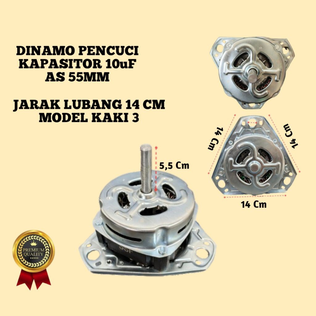 DINAMO WASH/PENCUCI MESIN CUCI 2 TABUNG DENPOO