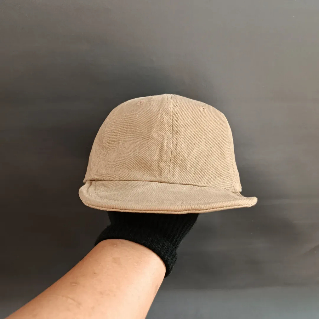 Topi Sepeda Polos Unisex Pria Wanita Coklat