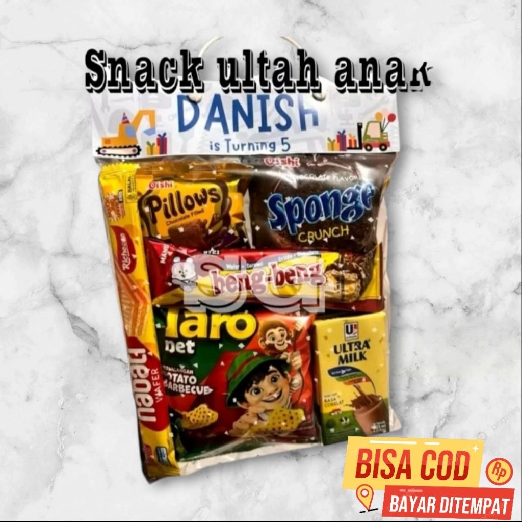 

SNACK ACARA / SNACK ULANG TAHUN / BINGKISAN ULANG TAHUN PAKET 1 BUNGKUS(6 varian) Hadiah