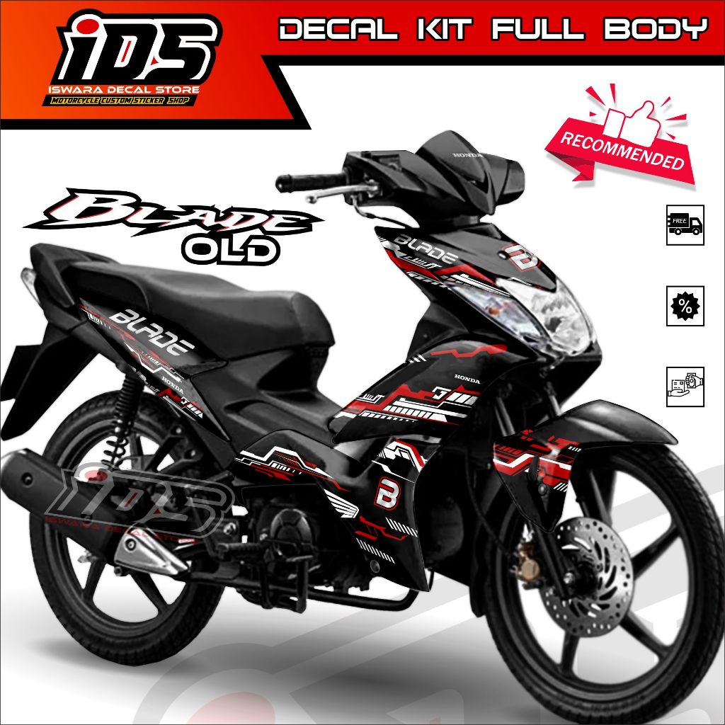 Decal Sticker Blade Old Decal Blade Old Stiker Blade 110 125 Old Full Body OLD Hitech