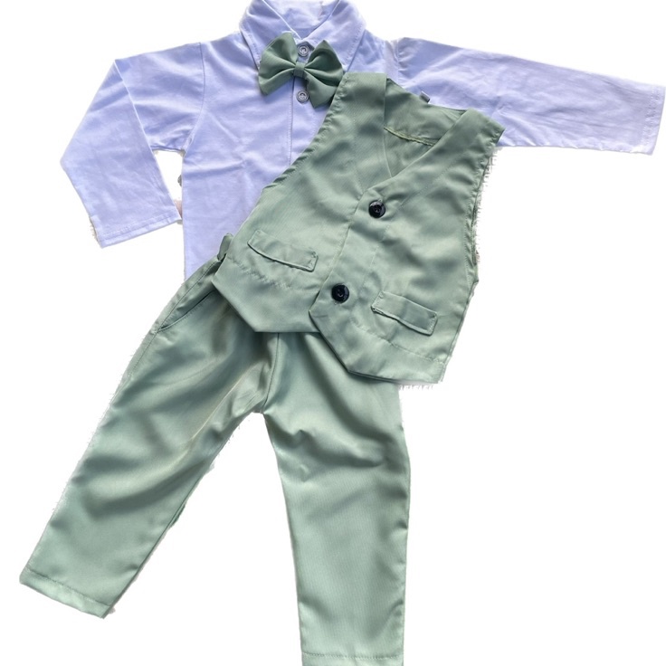 Terjangkau HAZE CORNER Setelan vest mint 1 2 3 4 5 6 7 8 9 1 tahun bulan baju pesta kondangan rompi 