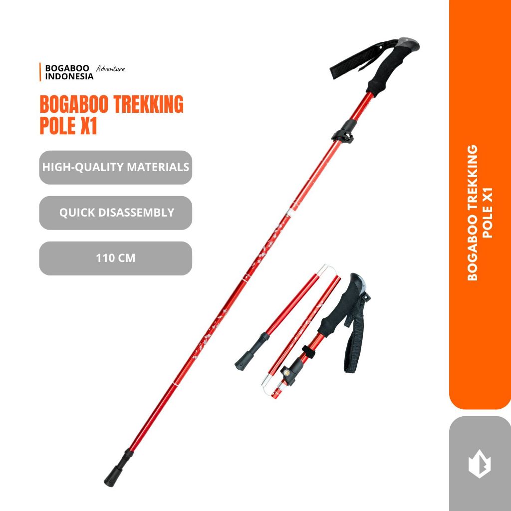 Trekking pole BOGABOO Lipat X 1 - Tongkat Pendaki - Tongkat Gunung Camping -Tracking Pole - tracking