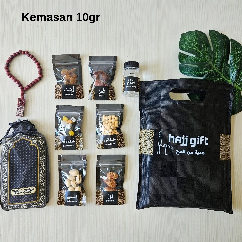 

BISA COD Souvenir snack oleh oleh umroh haji kemasan tas tenteng hitam