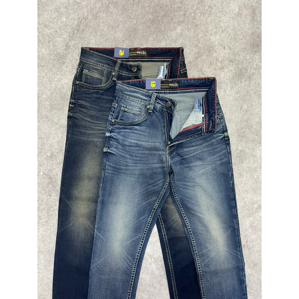 REGIO JEANS [WS8] Celana Jeans Pria (Melar) Jeans Slimfit Size 28-38 Denim Panjang Tebal