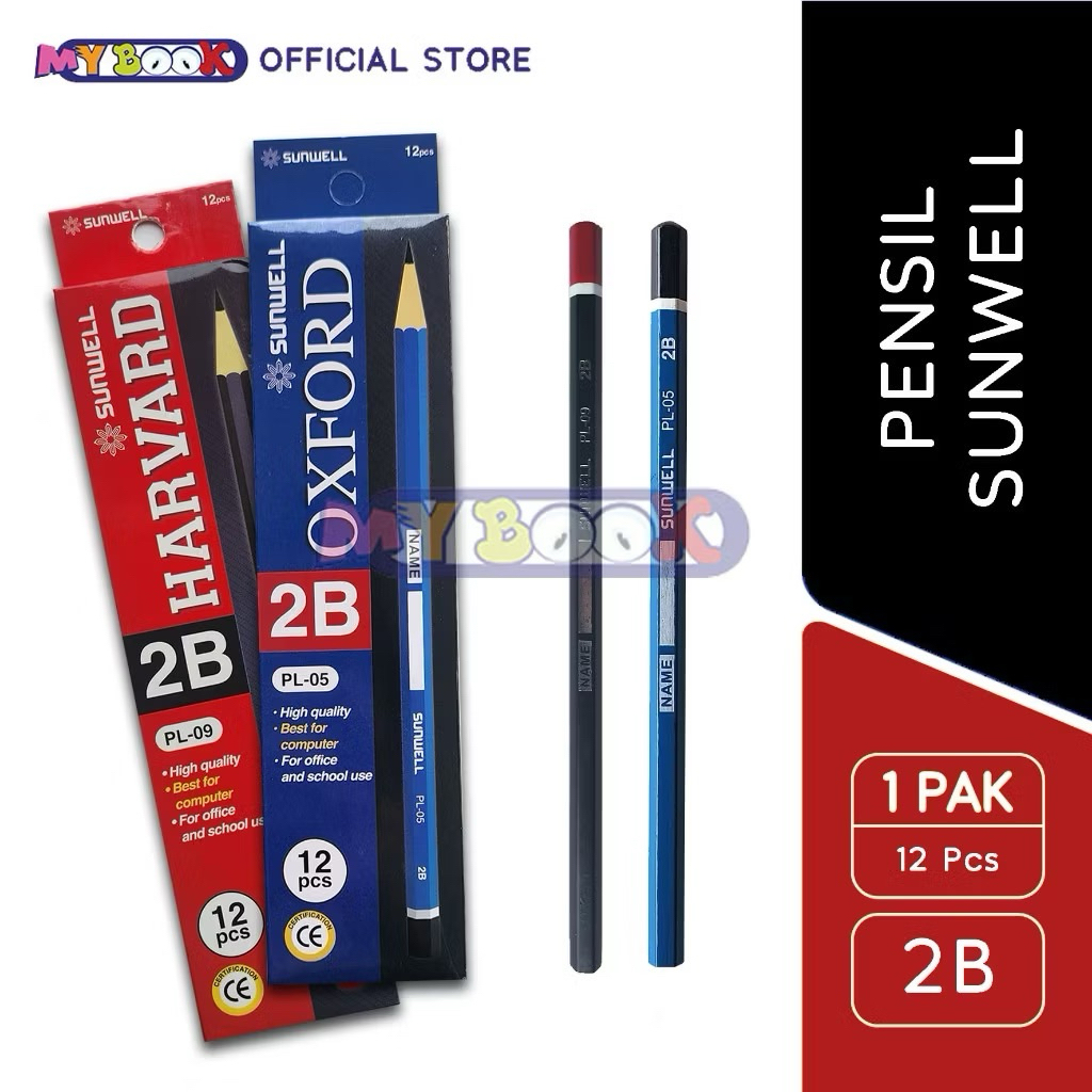 

1 Pak Pensil 2B by MyBook SUNWELL Isi 12