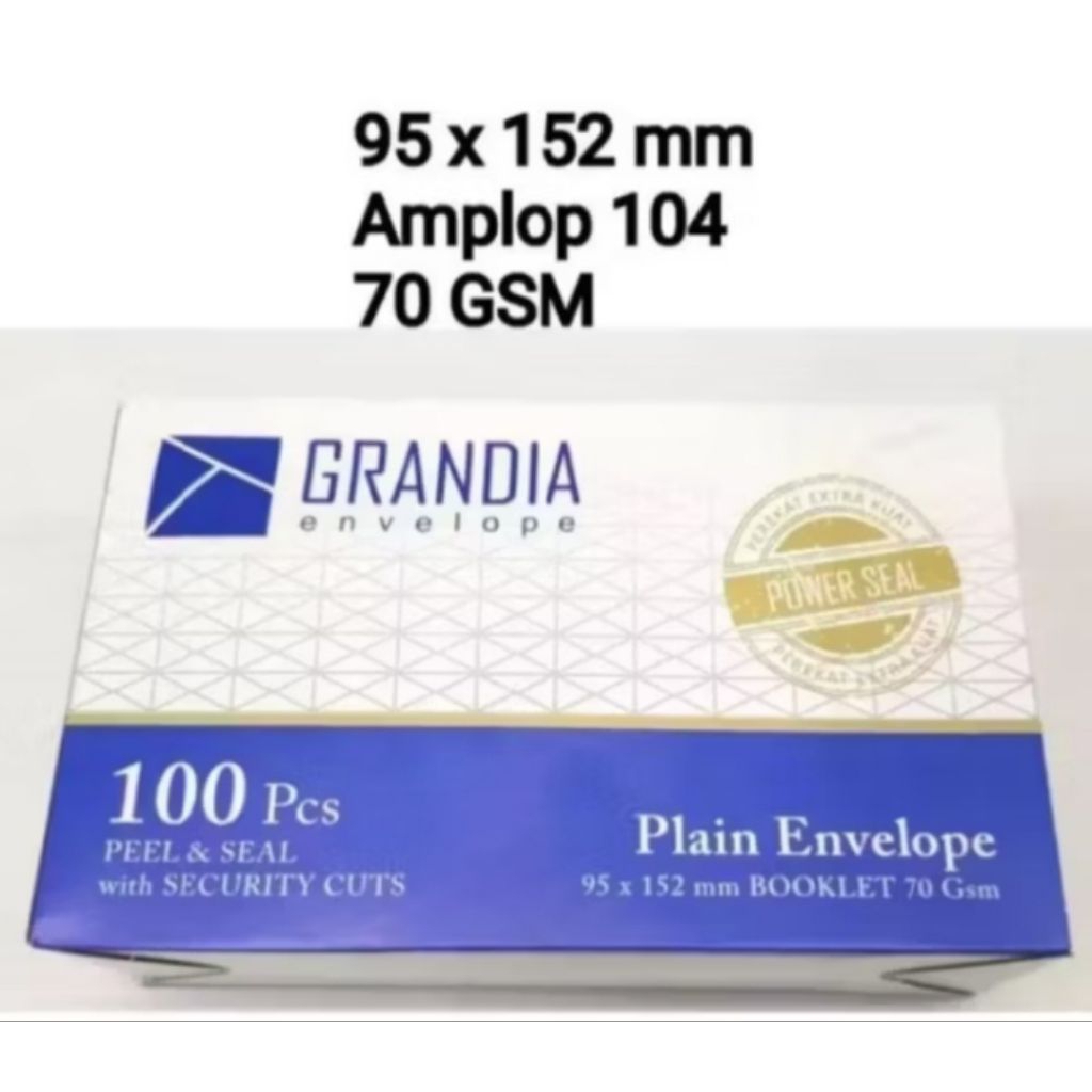 

( 1 PACK ) AMPLOP GRANDIA ISI 100 PCS ADA PEREKAT