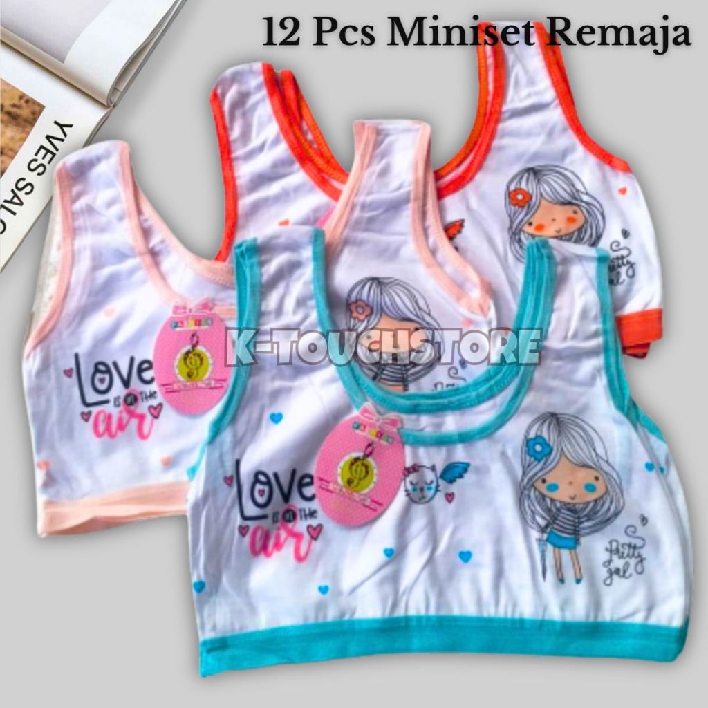 12 PCS Bra Mini Remaja Miniset Anak SD SMP