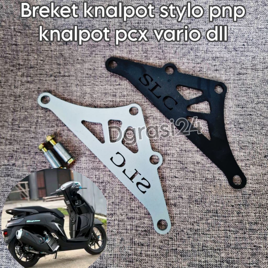 Breket arem stylo pnp knalpot pcx vario/breket knalpot stylo pnp knalpot honda pcx vario