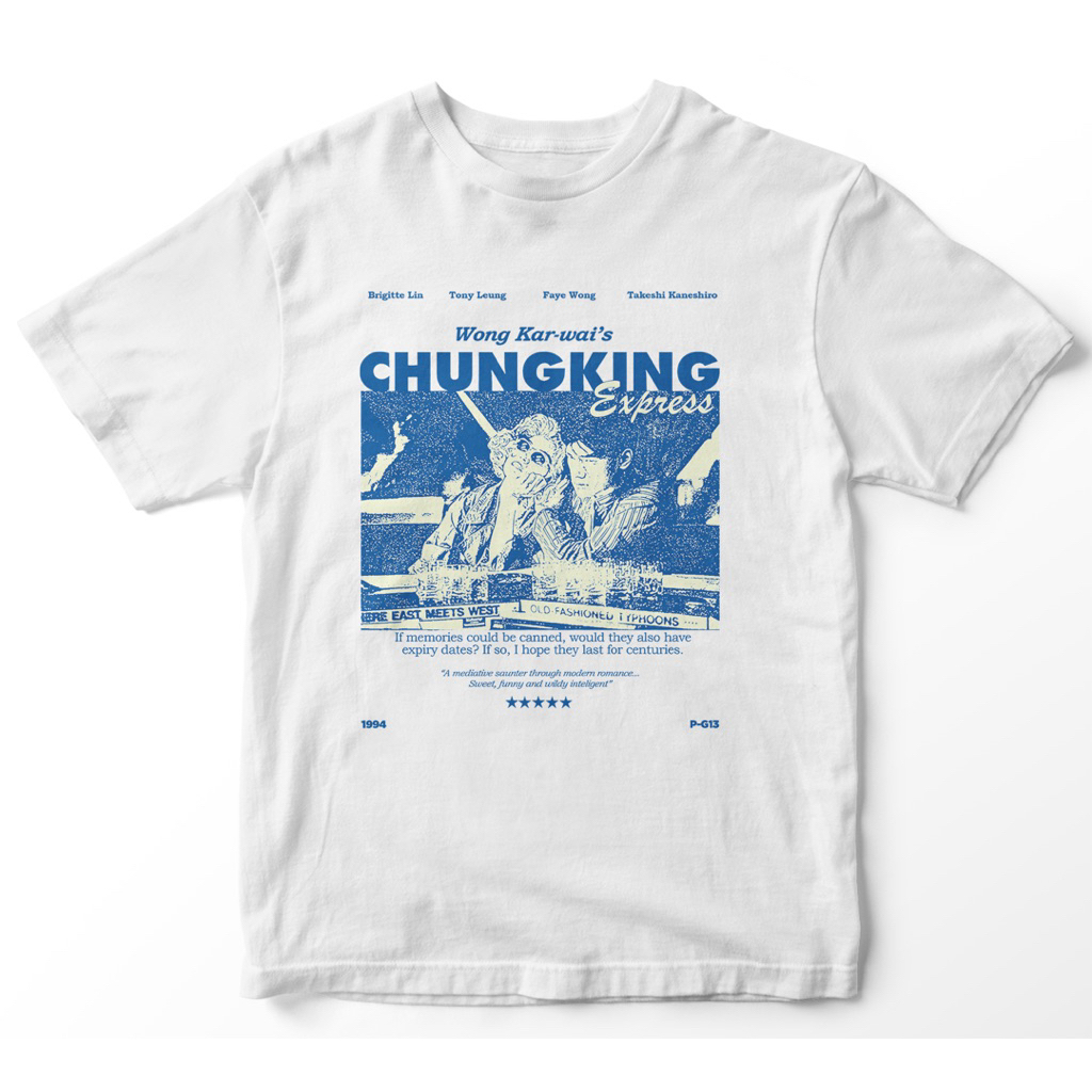 KAOS VINTAGE FILM TSHIRT BOOTLEG CHUNGKING EXPRESS WONG KAR WAI