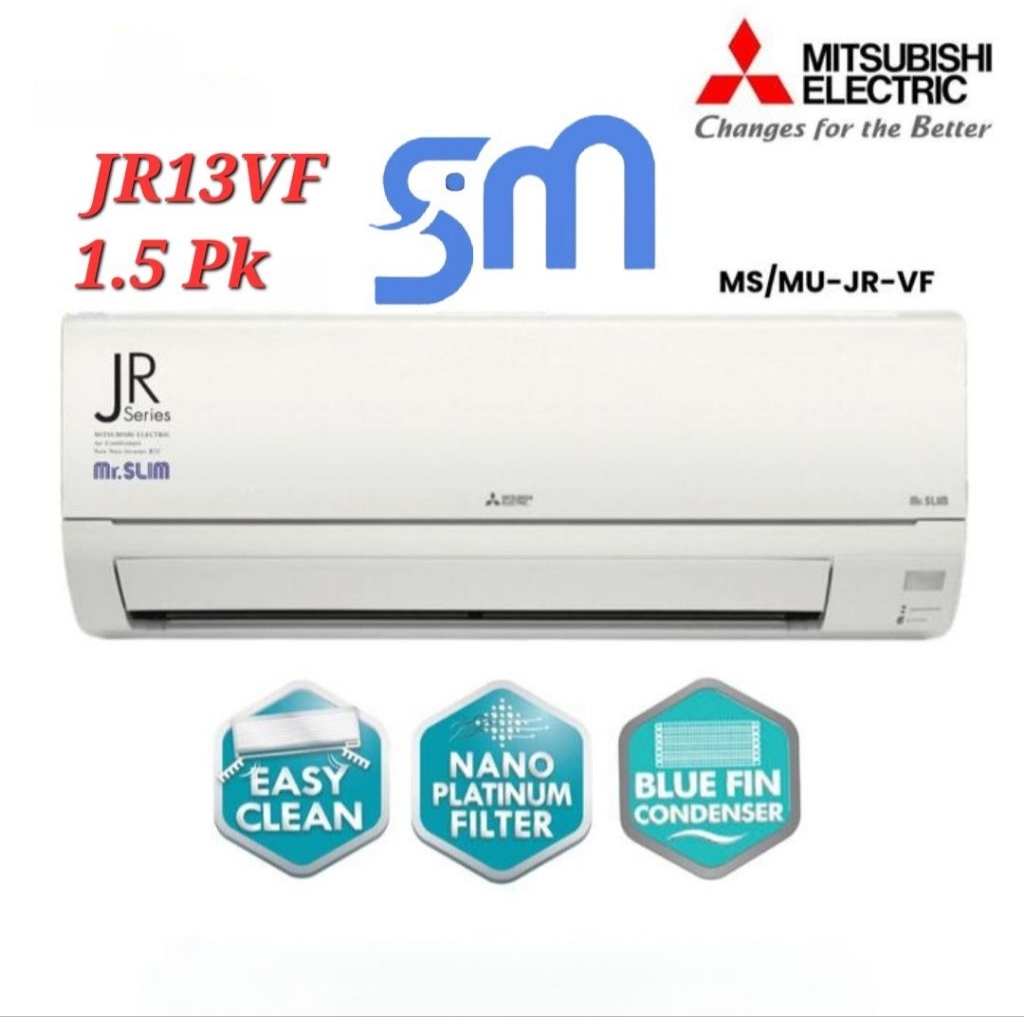 AC Mitsubishi Electric 1.5 pk MS-JR13VF MS JR13 VF  Freon R32 MR SLIM Thailand