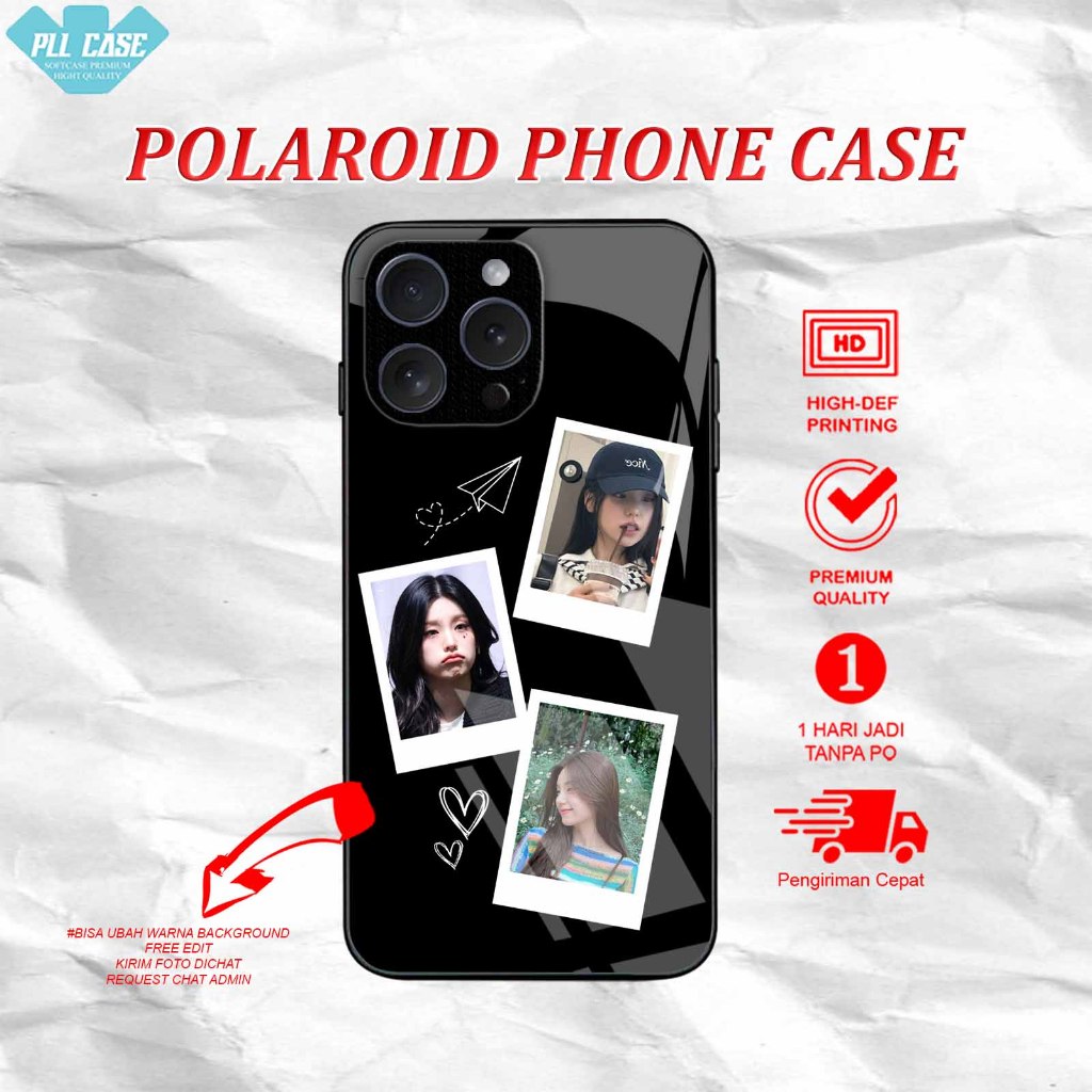 Custom phone polaroid case Softcase glossy kilau fuze tpu case Custom Foto Sendiri Custom Gambar Cus