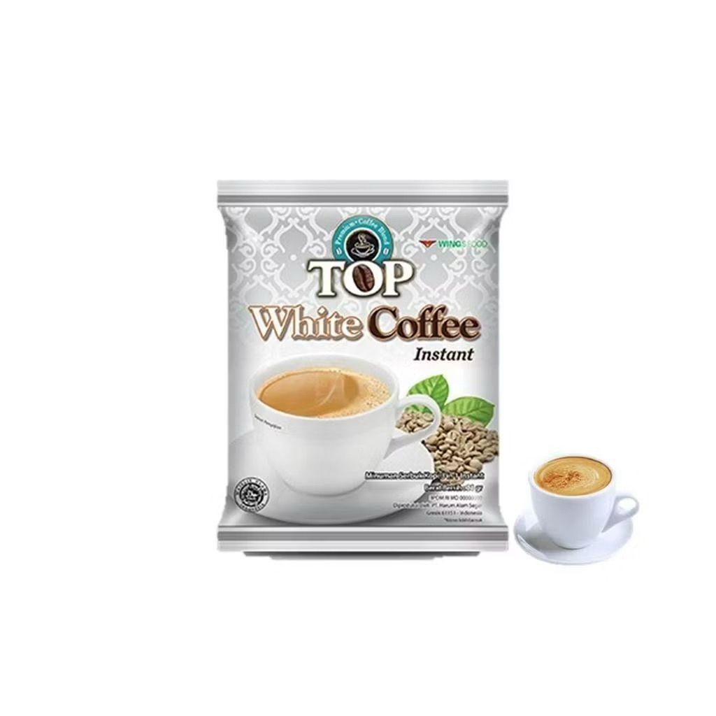

TOP COFFEE WHITE 3in1 / TOP WHITE COFFEE 1 Renteng isi 12 Sachet