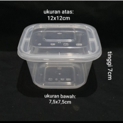 Thinwall 500ml Kotak Thinwall 500ml Square Thinwall 500ML Kotak Makan 1PCS