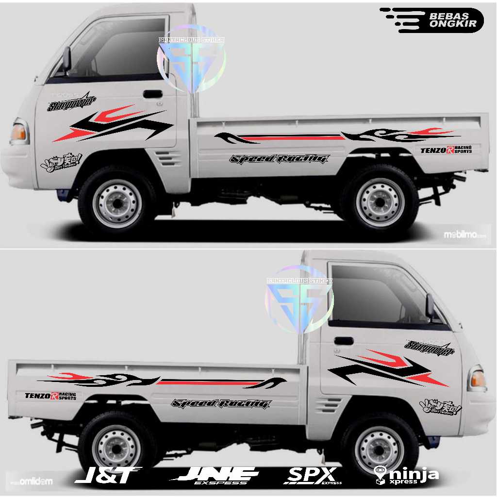 Stiker Cutting Mobil Pick Up Mitsubishi COLT T120SS Stiker List Body High Speed JetPick-Up Stiker Mo