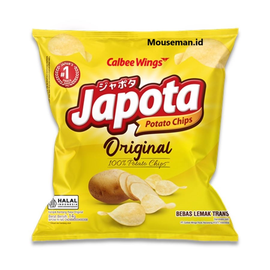 

Japota Potato Chips Keripik Kentang FLAVOR RASA ORIGINAL14gr