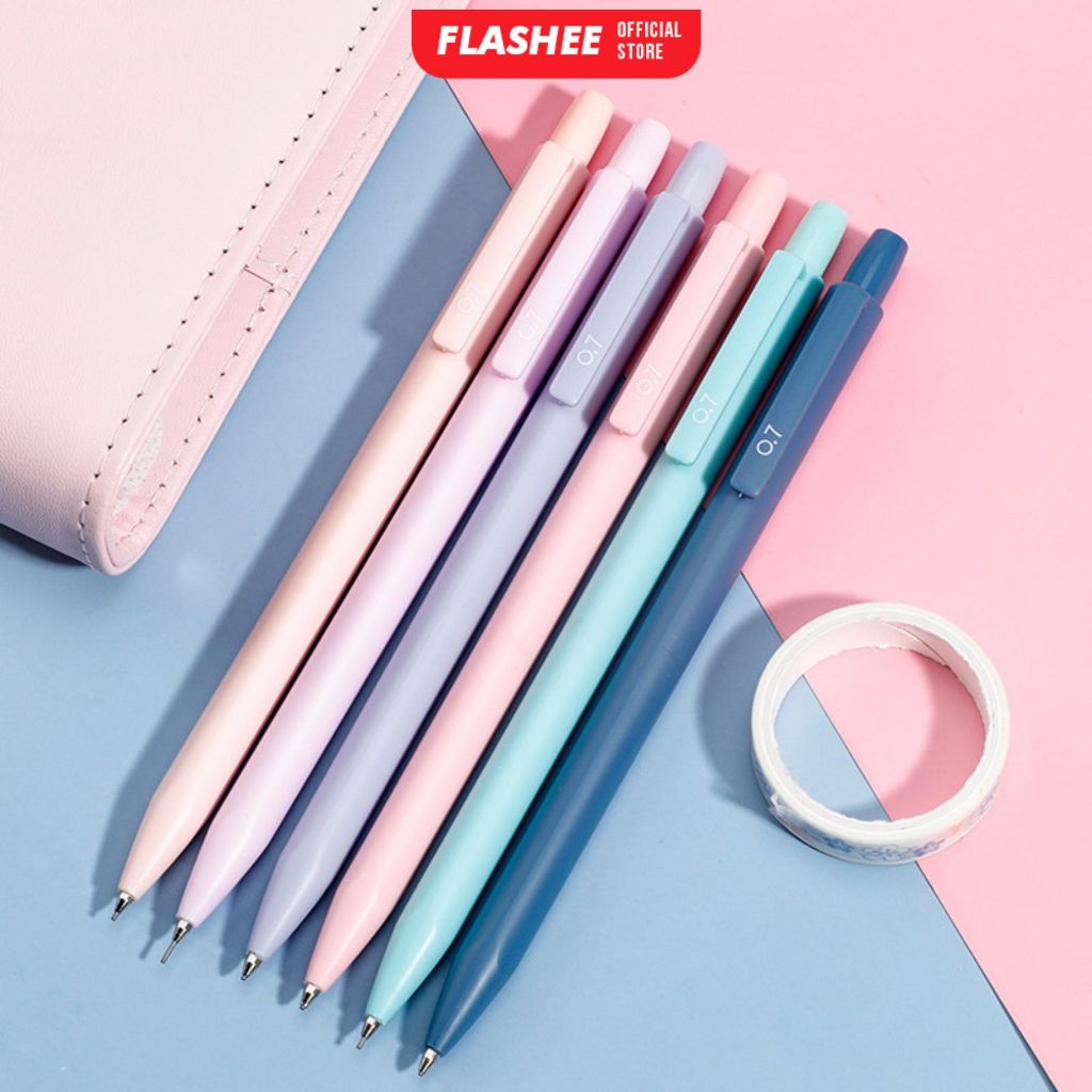

Flshee Pensil Pulpen Mekanik 0.7mm Pastel Cute Mechanical Pencil Untuk Sekolah