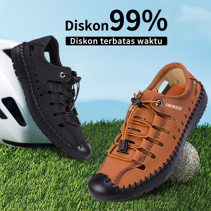 sandal pria keren sepatu pria casual sandal cowok terbaru 2025 sandal outdoor pria sepatu slip on