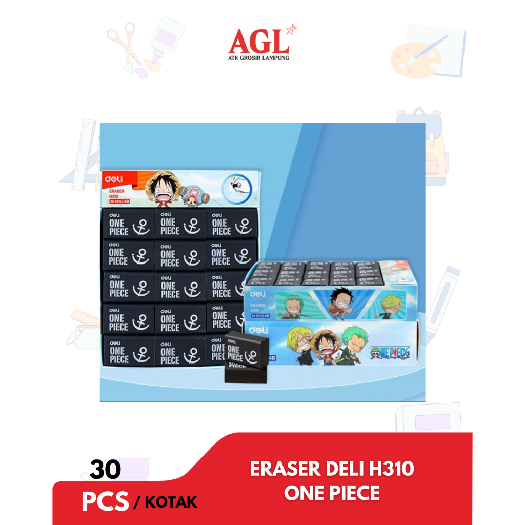 

DELI - (30pcs) ERASER / PENGHAPUS DELI H310 karakter lucu one piece - Grosir
