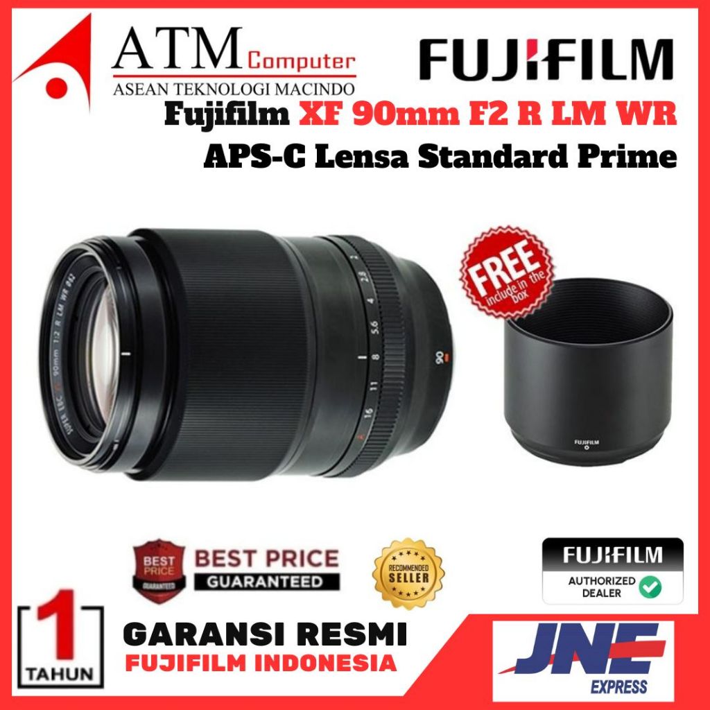Fujifilm XF 90mm f2 R LM WR Fuji XF90mm f/2 Lens Garansi Resmi
