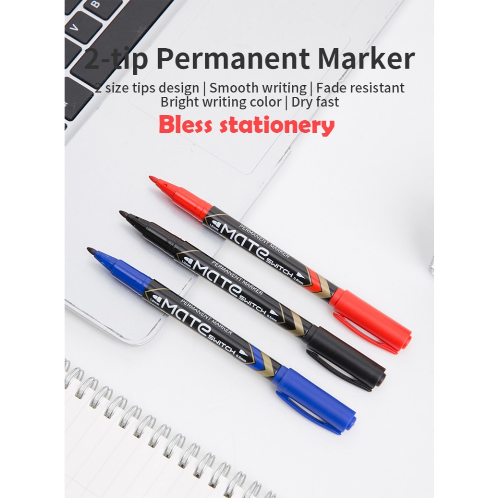 

Deli Spidol Permanen 0.5mm & 1.0mm Permanent Marker 2 ukuran