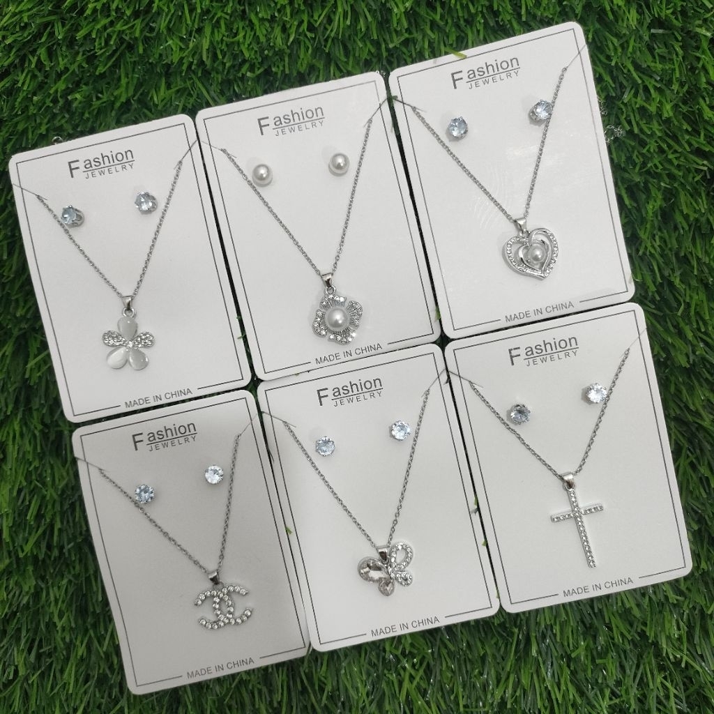 MINISO BALI | Kalung Anting Set / Kalung Anting Set Fashion Wanita Korea Aksesoris Murah / Kalung Wa