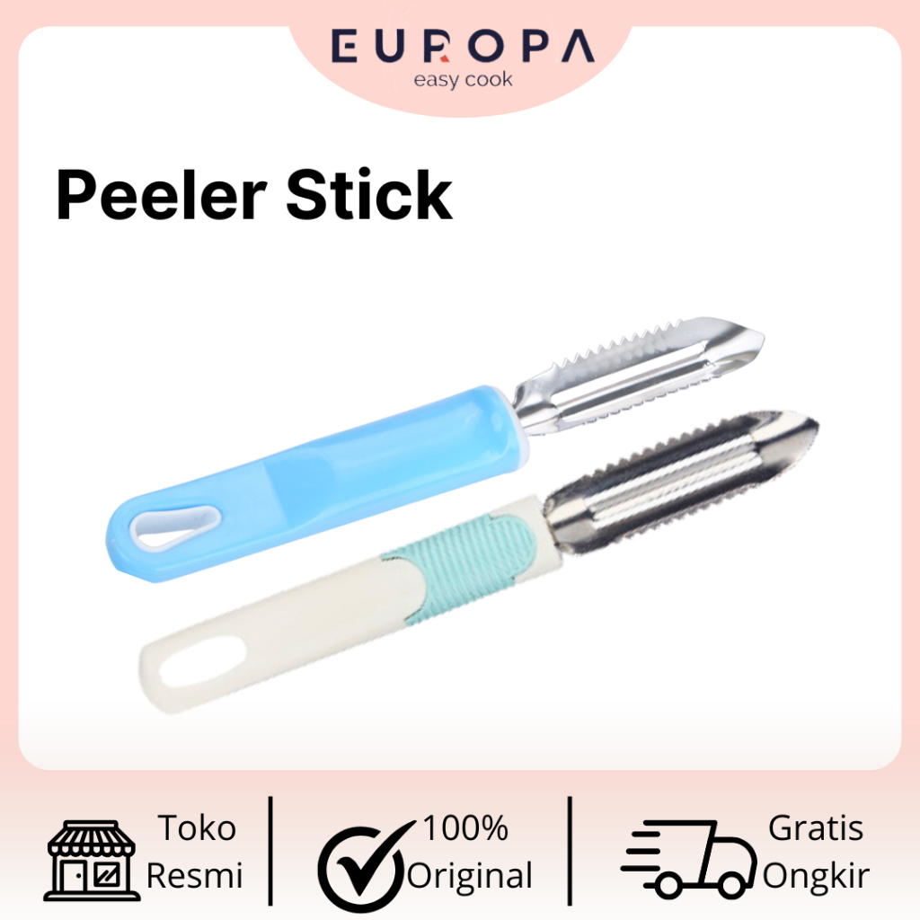 Alat Pengupas Sayur Buah Sisik Ikan Pisau Kupas Tajam Double Peeler Stick Peeler Knife EUROPA