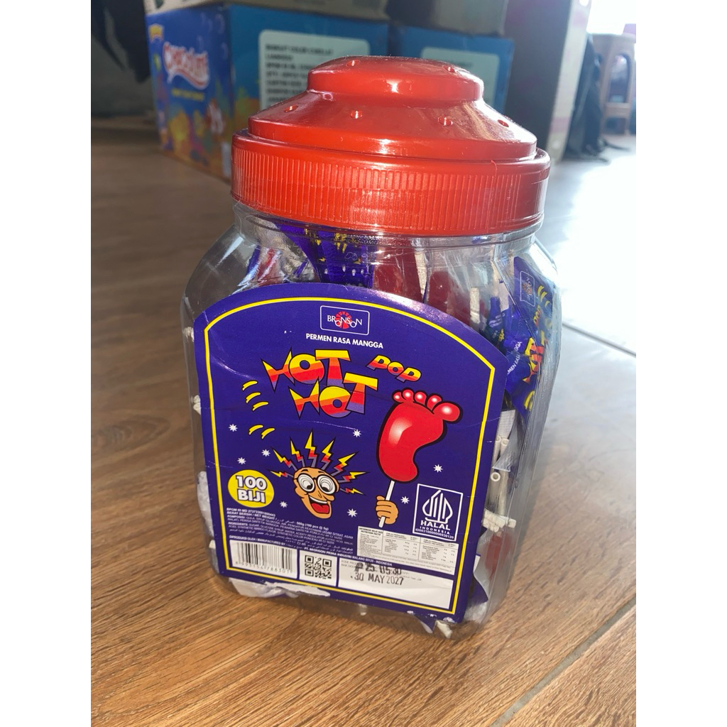 

[ISI 100 PCS] Permen Kaki Hothot Pop Toples Original - Permen Jadul Pedas Manis