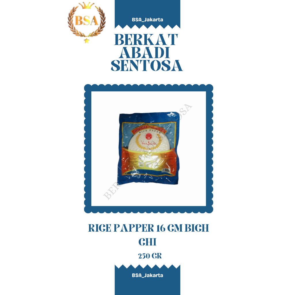 

RICE PAPPER 16 CM BICH CHI (250 GR)