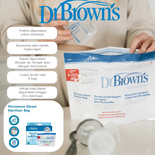 DR BROWN'S  / SPECTRA MICROWAVE STERIL BAG/KANTONG UNTUK MENSTERIL PERLENGKAPAN BAYI UNTUK TRAVELING