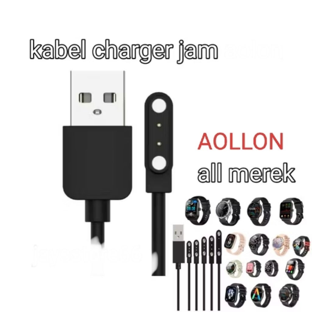 Aoloon Watch Cross Smart Watch Kabel Charger Smartwatch AoLLon Watch Curve Cross Magnetic 2 Pin