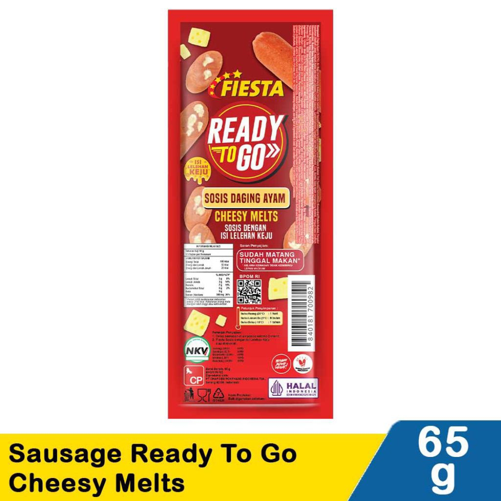 

Fiesta Ready to Go Sosis Daging Ayam Cheesy Melt 65 g