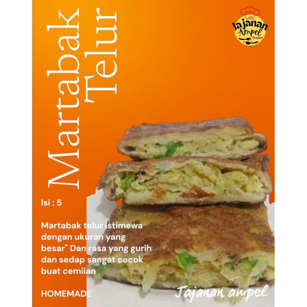 

MARTABAK TELUR UKURAN BESAR" / frozen isi 5
