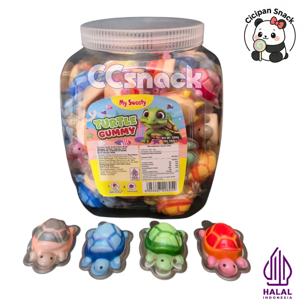 

MY SWEETY TURTLE GUMMY TOPLES ISI 50
