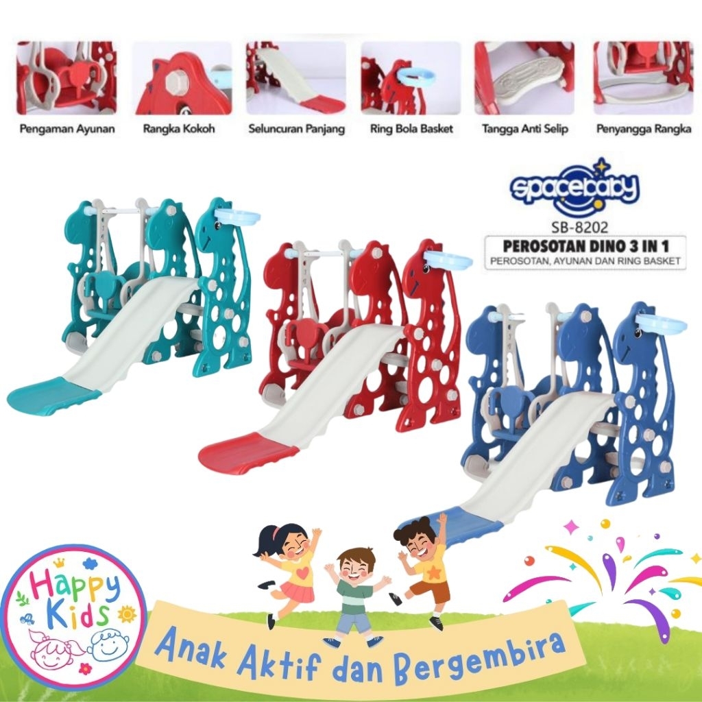 PEROSOTAN ANAK EXOTIC SB-8202 SWING SLIDE (perosotan dan ayunan)