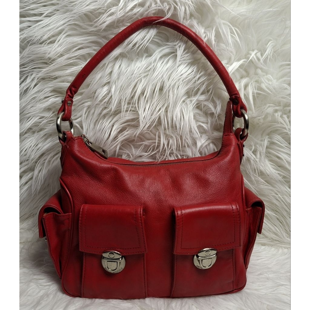 Hobo Multipocket MJ Genuine Leather Red PRELOVED