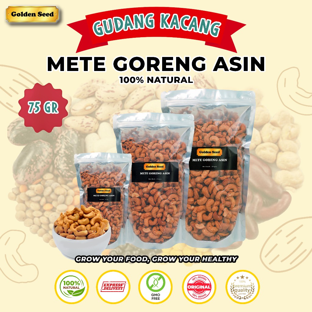 

[VIRAL] KACANG METE GORENG ASIN 75 gr - KACANG MEDE - KACANG MENTE - SALTED CASHEW