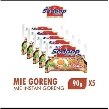

Mie Instan Sedaap Goreng 90 gram X5 Rasa Premium
