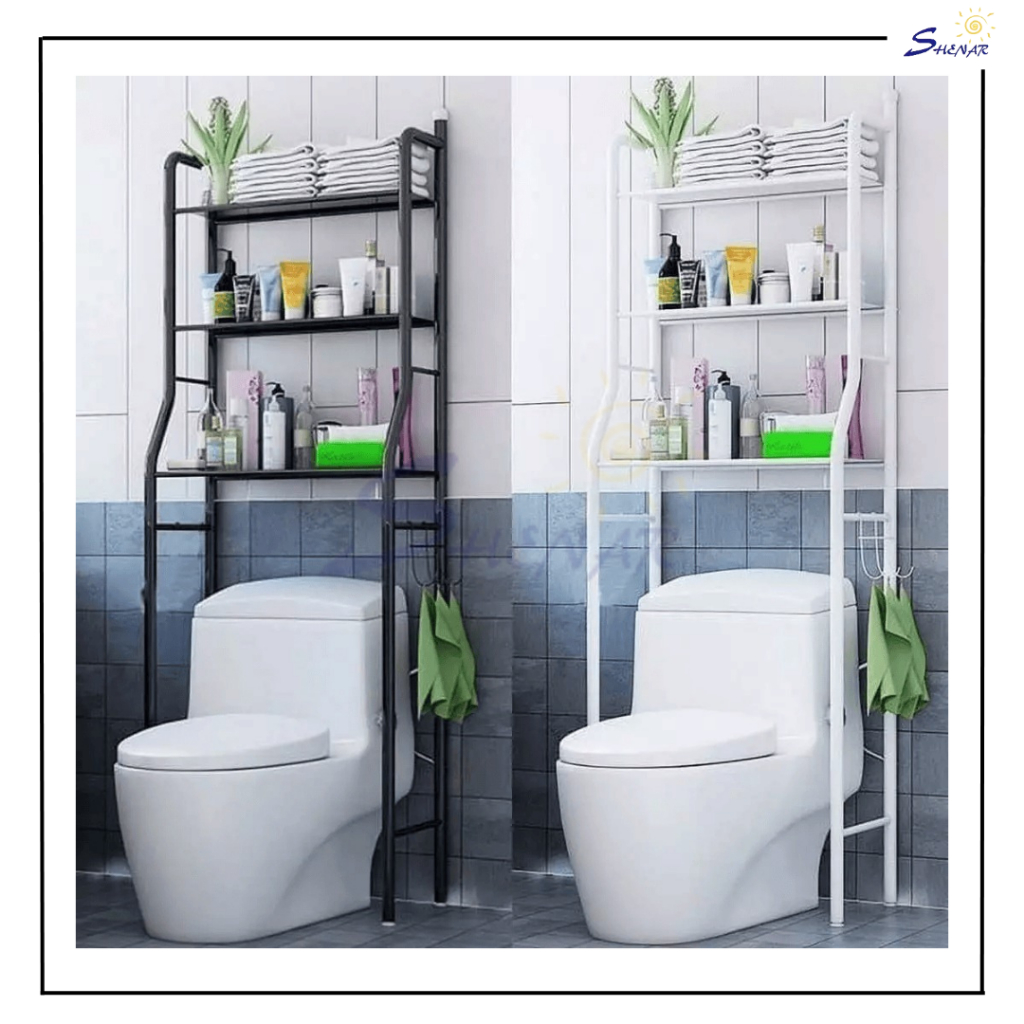Rak Toilet Besi Anti Karat Rak Toilet Kloset Duduk Rak Toilet Organizer Rak Toilet