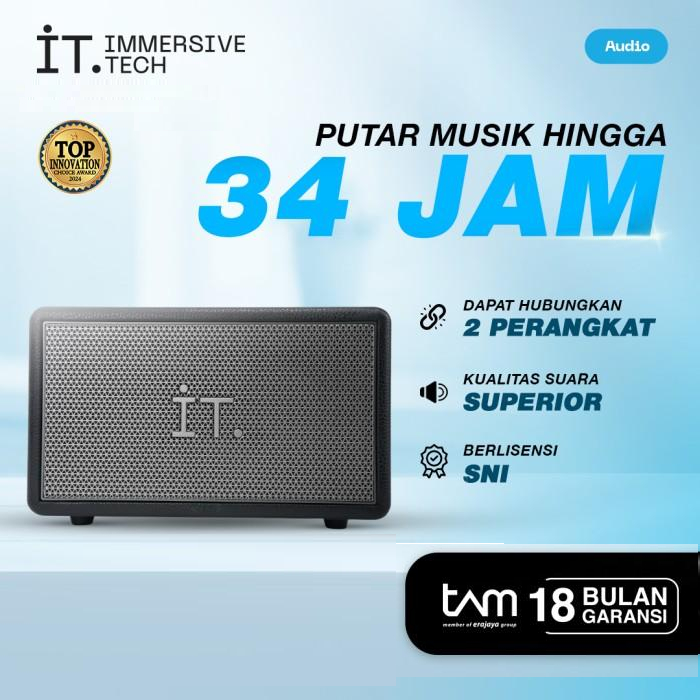 Speaker Bluetooth ImmersiveTech Monarch T12 45W | Bass Mantap, Baterai 34 Jam, Sertifikasi SNI