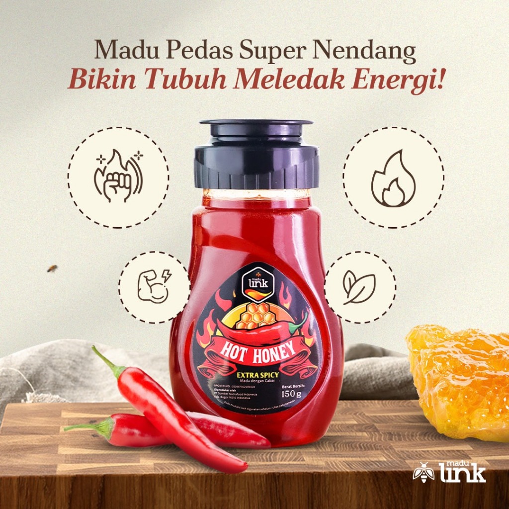 

LINK - Hot Honey Madu Pedas Extra Cabai Extra Spicy 150gr Saus Pedas Madu