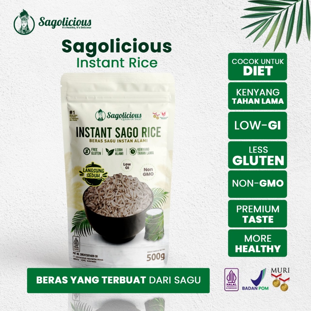 

Sagolicious Instant Rice Beras Sagu Instan Alami 500 Gr